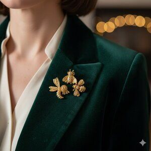 Vintage Avon Busy Bee Pin Trio